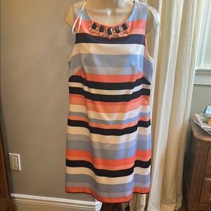 Vince Camuto Multicolor Striped Mini Dress